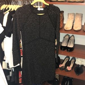 Zara Dresses - Black and Gold Zara Knit Dress-Med Zara Dresses - Black and Gold Zara Knit Dress-Med